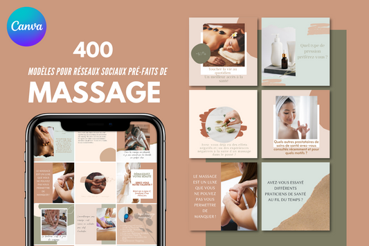 400 Modèles de Massage pour les réseaux sociaux