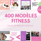 400 Modèles Fitness (féminine) pour les réseaux sociaux