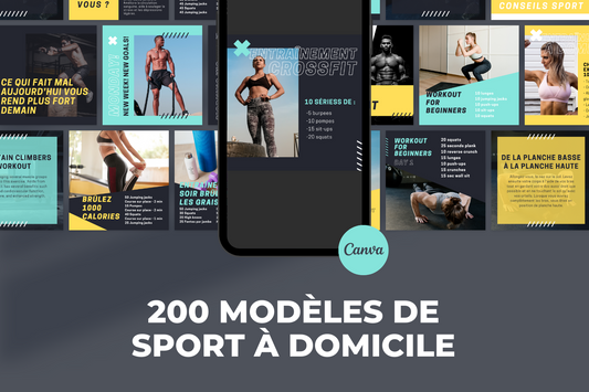 200 Modèles Sport à Domicile pour les réseaux sociaux