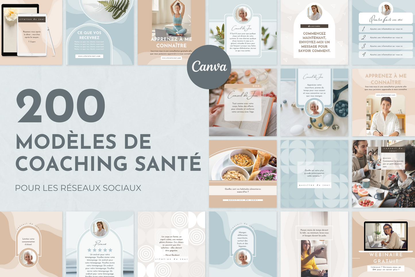 200 Modèles de Coaching Santé pour les réseaux sociaux