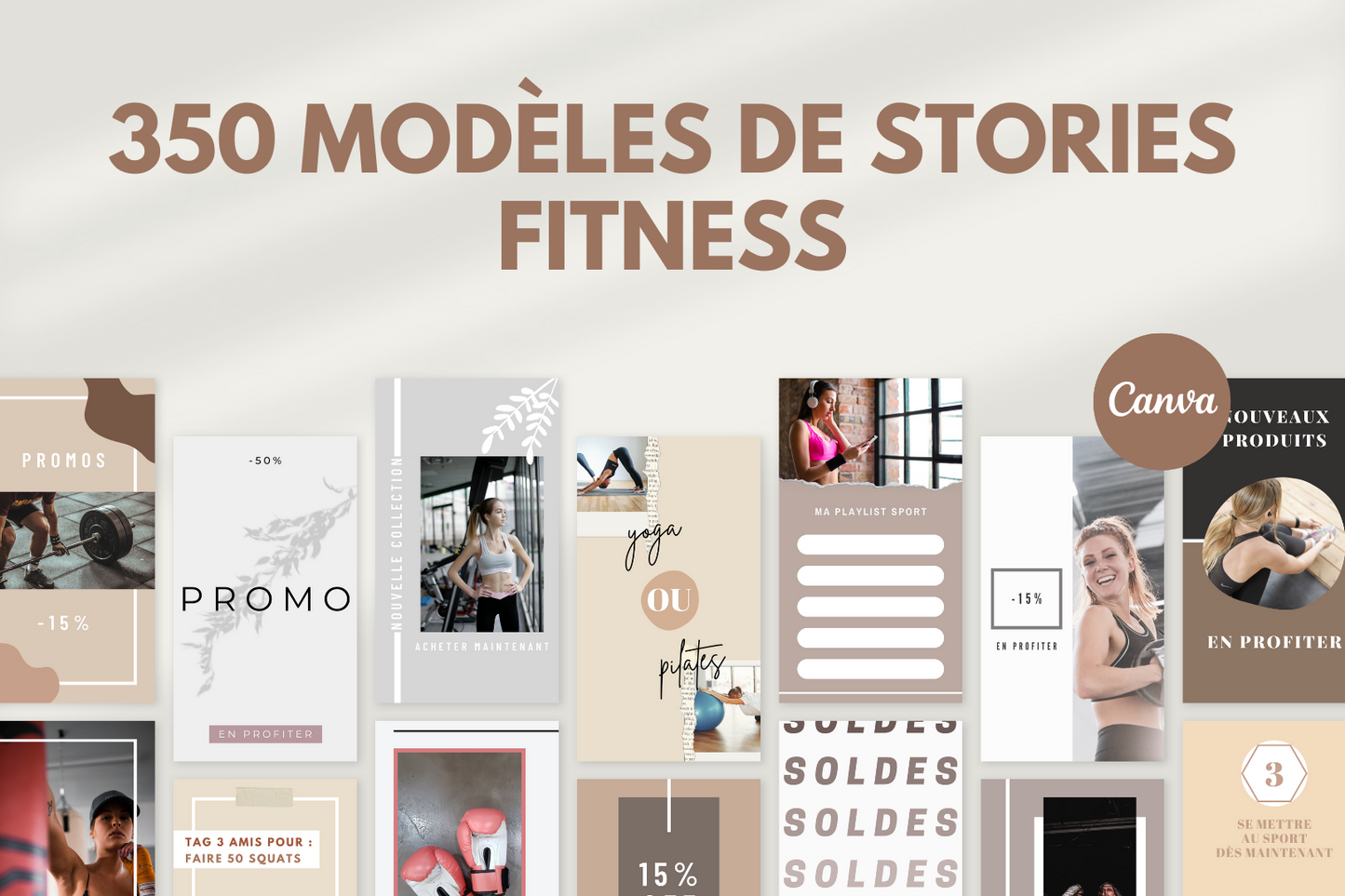 350 Modèles de Stories Fitness pour les réseaux sociaux