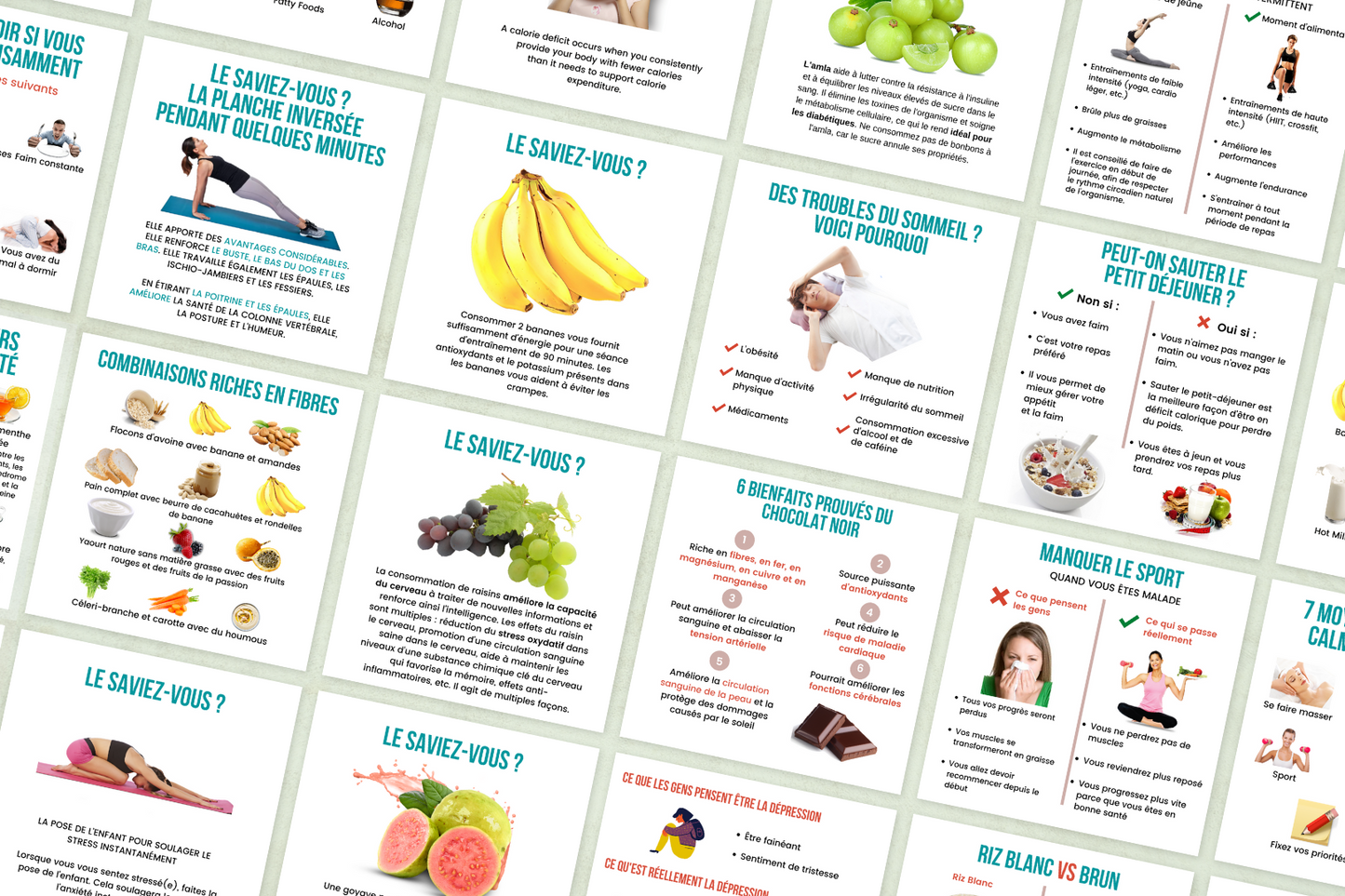 100 Infographies Nutrition pour les réseaux sociaux