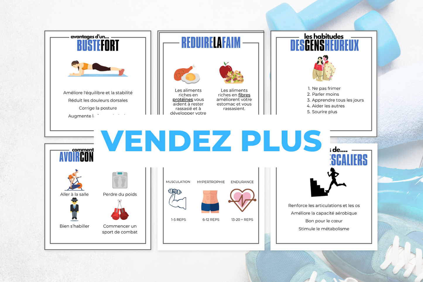 50 Infographies Fitness pour les réseaux sociaux