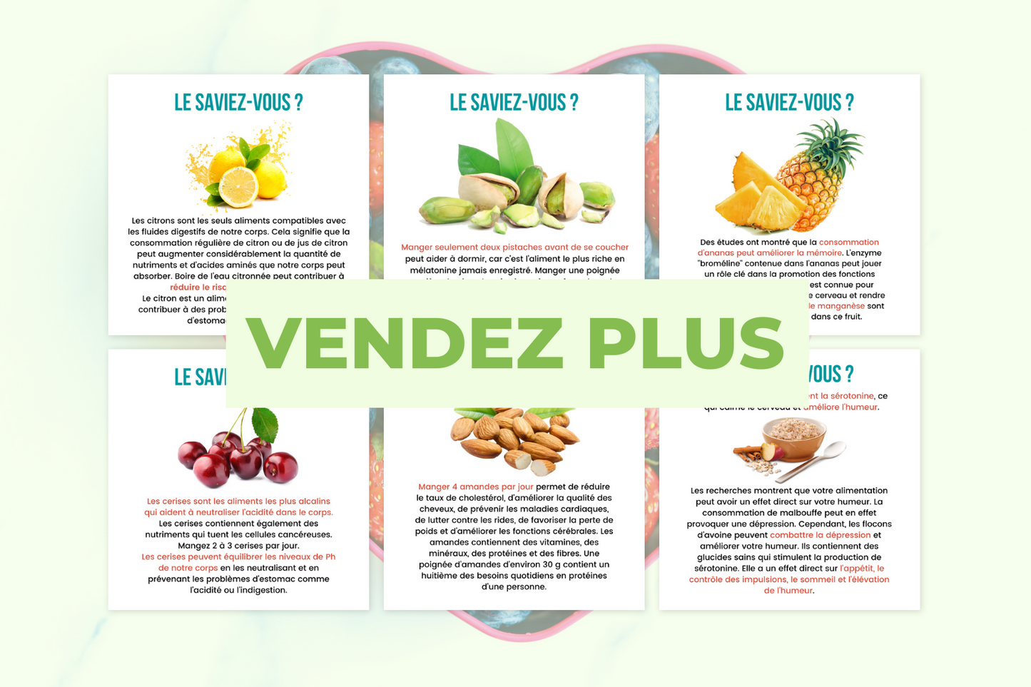 100 Infographies Nutrition pour les réseaux sociaux