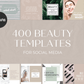 400 Beauty Salon Templates For Social Media