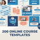 200 Online Course Templates Bundle For Social Media