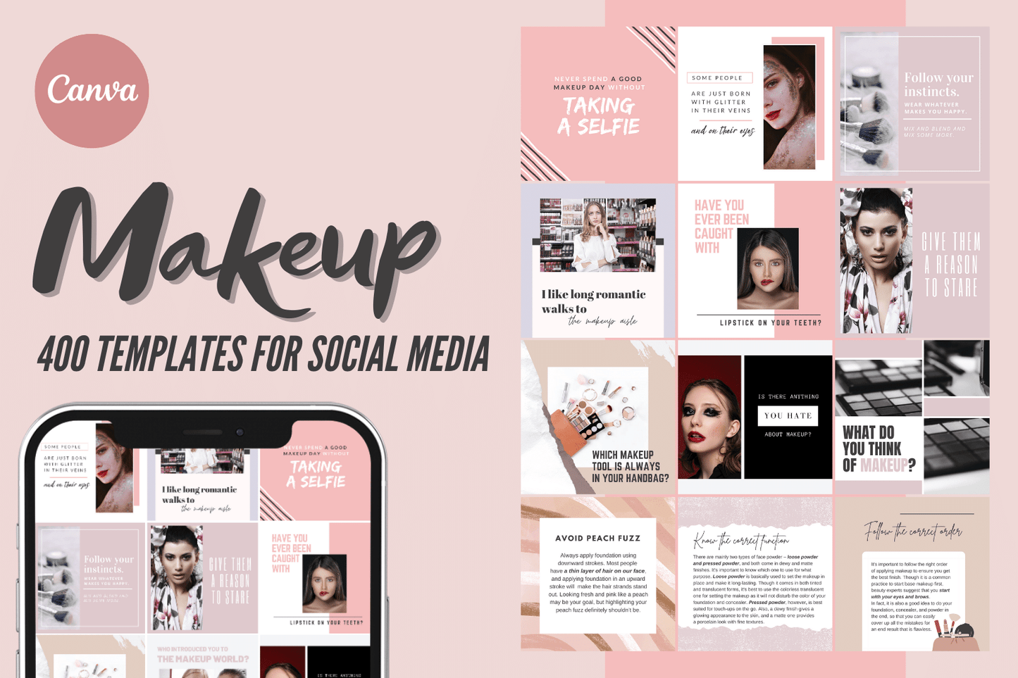 400 Makeup Templates for Social Media