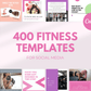 400 modèles premium de fitness pour les médias sociaux (féminin)