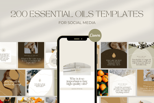 200 modèles d'huiles essentielles pour les médias sociaux