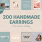 200 modèles de boucles d'oreilles faites à la main pour les médias sociaux