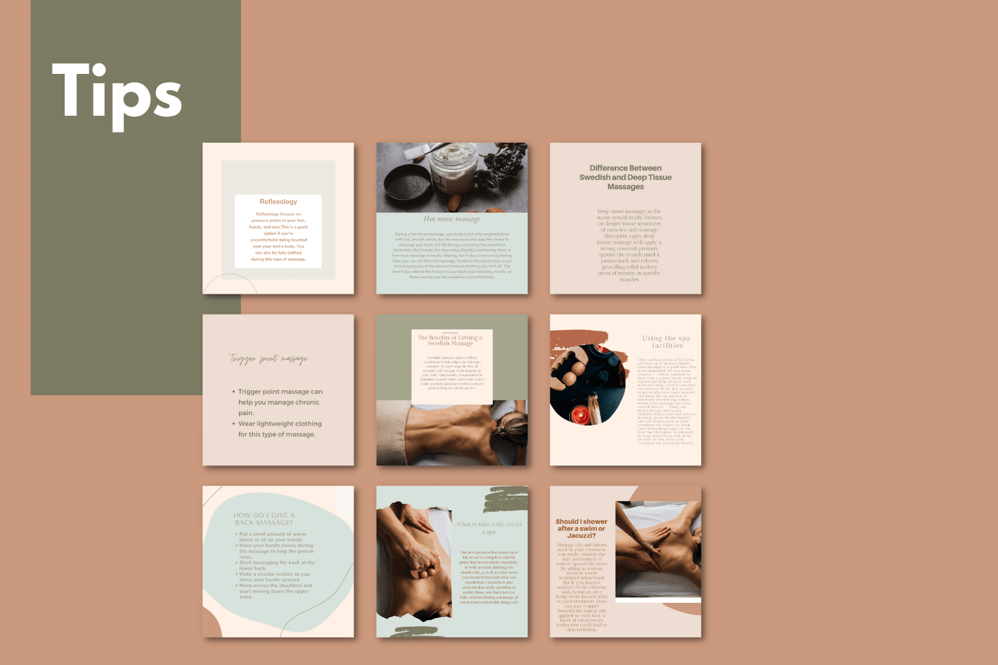 400 Massage Templates for Social Media