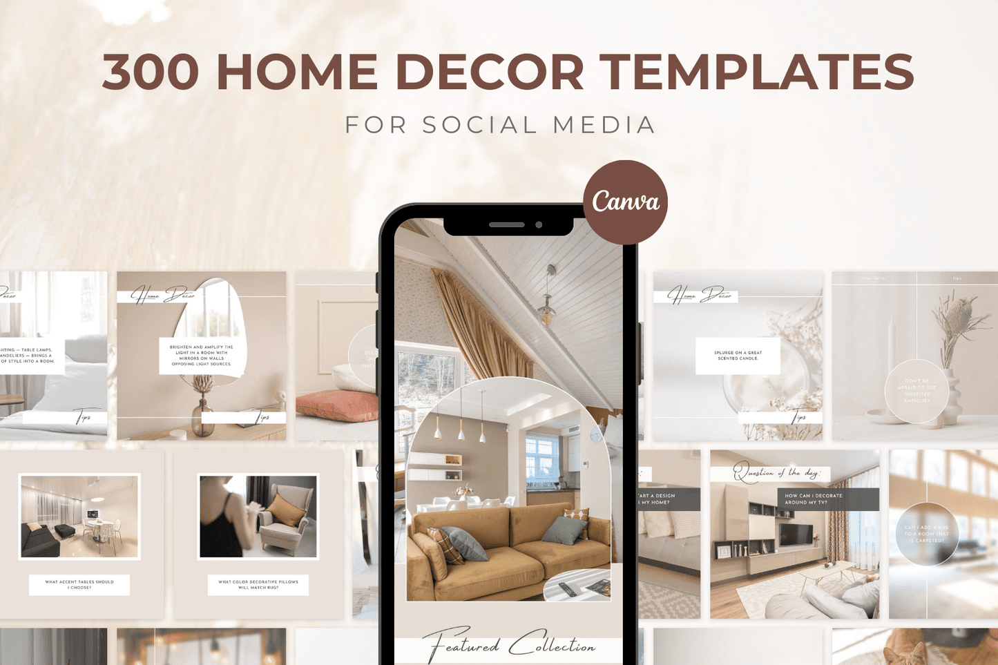 300 Home Decor Templates for Social Media